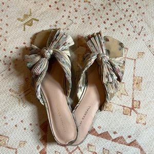 Loeffler Randall Floral Knotted Slide Sandals